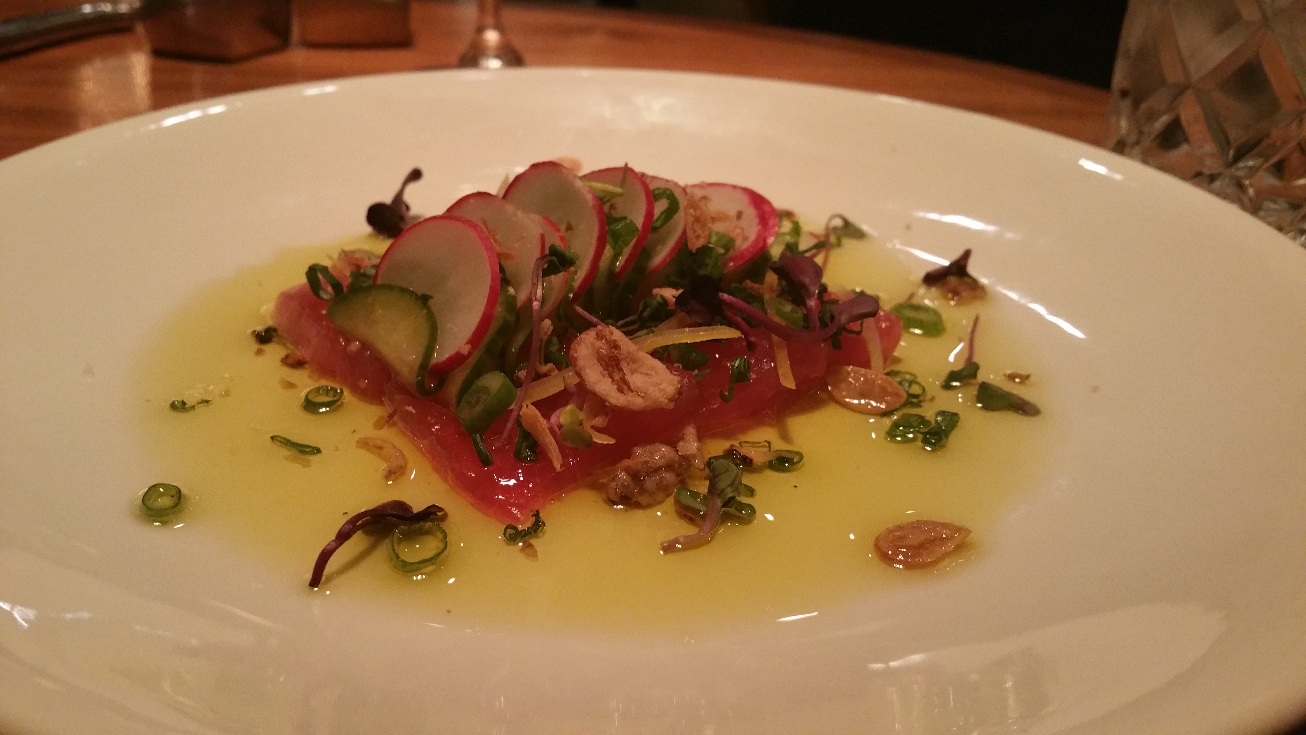 Tuna Crudo at 15 church